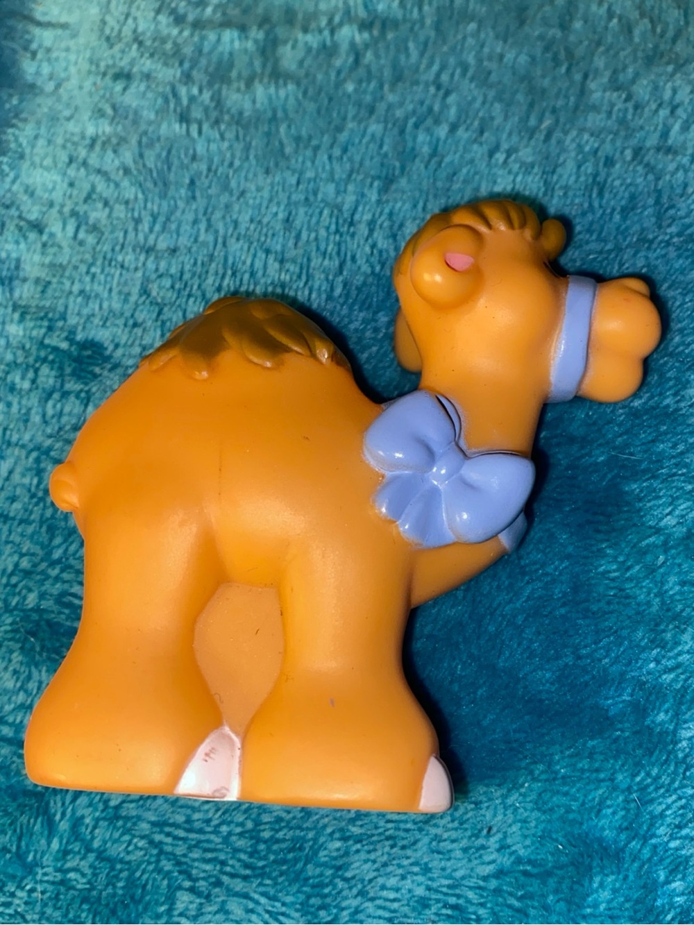 Fisher Price Little People Camel Nativity Manger Christmas Figure Blue Bow 2001